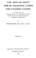 Les Juifs en Egypte et en Palestine sous les califes fatimides par Jacob Mann, 1920
