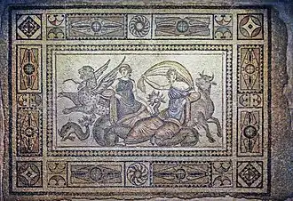 Le rapt d'Europe, mosaïque de Zeugma, IIe siècle-début IIIe siècle, musée de Zeugma, Gaziantep.