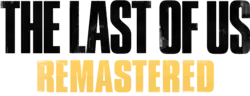 Logo du jeu The Last of Us: Remastered, avec The Last of Us écrit en noir et Remastered écrit en jaune.