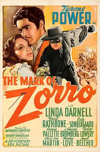 Description de l'image The Mark of Zorro (1940 film poster).jpg.