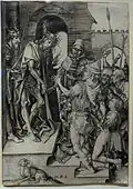 Martin Schongauer, Ecce homo, gravure, avant 1491.