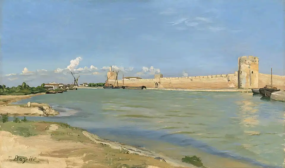 Les Remparts d'Aigues-Mortes (1867), huile sur toile (60&nbsp;×&nbsp;100&nbsp;cm), Washington, National Gallery of Art.