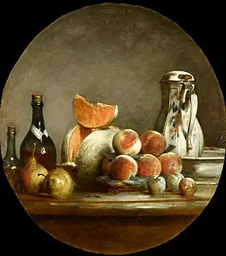 Melon, Poires, Pêches et Prunes, 1763 – Musée du Louvre, Paris.
