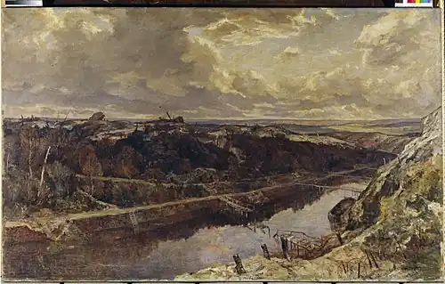 Le canal de Saint-Quentin, 1918.