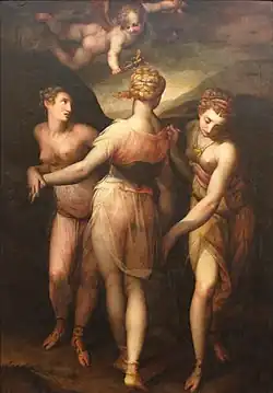 Les Trois Grâces, Giovanni Battista Naldini, années 1580. Musée des Beaux-Arts de Budapest, collection Esterházy.