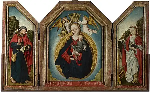 Vierge à l'Enfant avec Jacques le Majeur et sainte Cécile