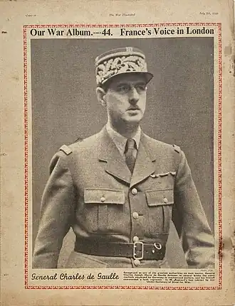 Portrait du général de Gaulle, dernier de la série « Our War Album » présentée en quatrième de couverture des 44 premiers numéros.