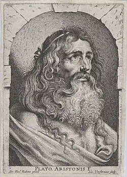 Gravure de Lucas Vorsterman représentant le philosophe Platon