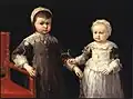 Le futur Charles-Emmanuel II avec sa sœur Marguerite-Yolande de Savoie, par Francesco del Cairo (1607-1665).