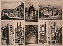 Le Palais de Justice de Rouen publié dans "The iconographic encyclopaedia of the arts and sciences" (1885).