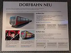 Panneau explicatif des phases du chantier.