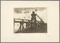 L'embarcadère, estampe par Richard Baseleer, Cabinet des Estampes de la Bibliothèque royale de Belgique, S.II 125281