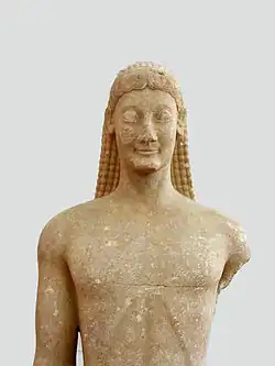Kouros archaïque. Ptoion, milieu du VIe siècle av. J.-C..