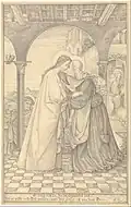 La visitation, dessin,crayon, 1820