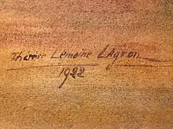 signature de Thérèse Lemoine-Lagron