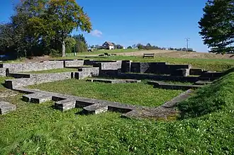 Vue sur les thermes romains de Mackwiller.