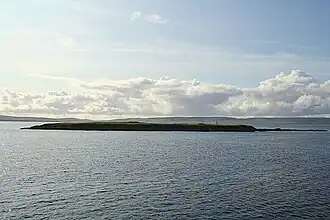 Vue de l'île, le 5 septembre 2008.