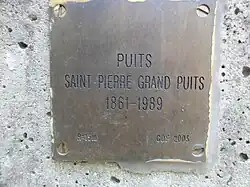 « Puits Saint-Pierre grand puits, 1861-1989 ».