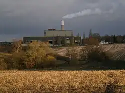 L'usine d'incinération.