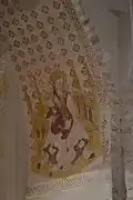 Peinture murale de la Vierge à l'Enfant dans le transept (XVe&nbsp;siècle)