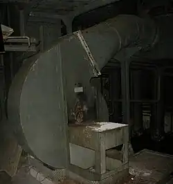 La soufflerie des locaux souterrains.