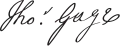 Signature de Thomas Gage