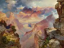 Grand Canyon de l'Arizona au coucher du soleil, Thomas Moran.