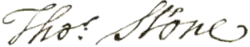 signature de Thomas Stone