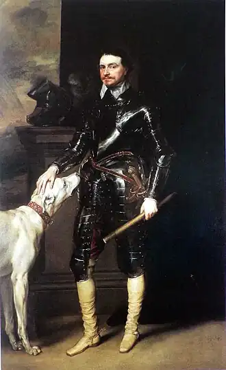 Portrait de Thomas Wentworthpar van Dyck, v. 1639