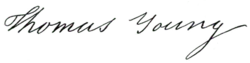 signature de Thomas Young