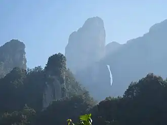 Vue du mont Tianmen.