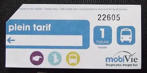 Ticket à l'unité plein tarif