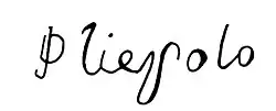 signature de Giandomenico Tiepolo