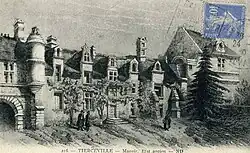Le manoir de Tierceville au XIXe siècle.