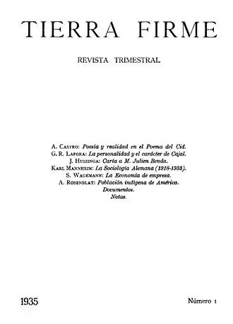 Image illustrative de l’article Tierra Firme (revue)