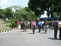 Le corridor de Tin Bigha&nbsp;(en), permettant d'accéder à l'enclave de Dahagram-Angarpota depuis le Bangladesh.