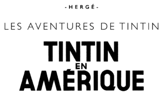 Haut de couverture de l'album Tintin en Amérique.