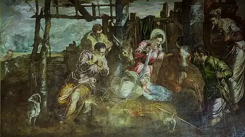 L'Adoration des bergers du Tintoret..