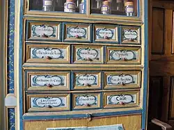tiroirs de la pharmacie