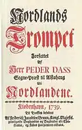 Couverture de Nordlands Trompet de Petter Dass (éd. de 1739)