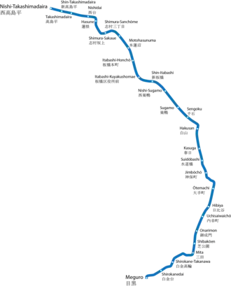 Voir la carte de la ligne.