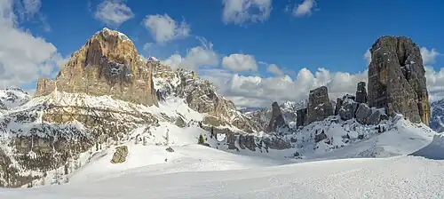 La Tofana di Rozes et les Cinque Torri.