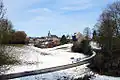 Sous la neige, le village de Tohogne (faisant partie de l'entité de Durbuy) resplendit.