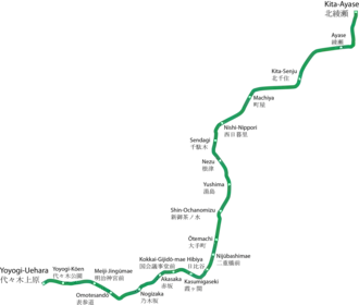 Voir la carte de la ligne.