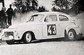 Tom Trana au Rallye de Finlande 1963, sur PV 544.