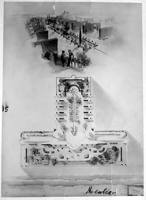 Dessin de Toma Barbu Socolescu (jardins) - 1re mention au Prix Delaon en 1938.