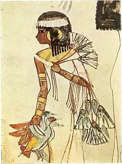 Peinture murale «&nbsp;La Fille du Chasseur&nbsp;», tombeau de Menna.