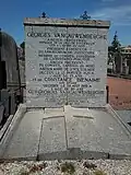 Tombe de Georges Vancauwenberghe au cimetière de Dunkerque.