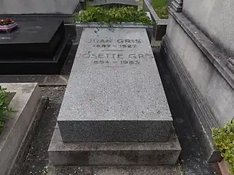 Tombe de Juan Gris.