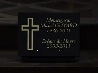 Tombe de Michel Guyard, deuxième évêque du Havre.